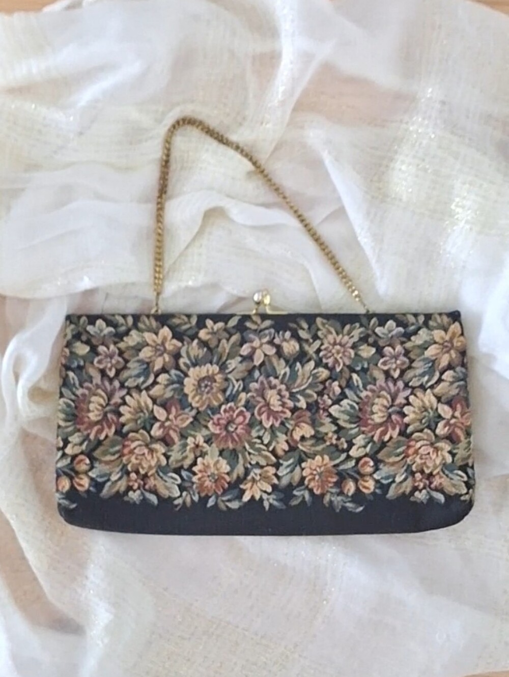 Vintage Harry Levine Floral Tapestry Clutch - Picture 2 of 14